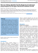 Cover page: The use of drug calendars for the diagnosis of cutaneous drug eruptions in the age of electronic medical records