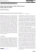 Cover page: Studies of the performance of the ATLAS detector using cosmic-ray muons