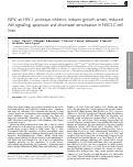 Cover page: NFV, an HIV-1 protease inhibitor, induces growth arrest, reduced Akt signalling, apoptosis and docetaxel sensitisation in NSCLC cell lines