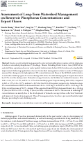 Cover page: Assessment of Long-Term Watershed Management on Reservoir Phosphorus Concentrations and Export Fluxes