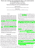 Cover page: Why do some words have more meanings than others? A true neutral model for the meaning-frequency correlation.