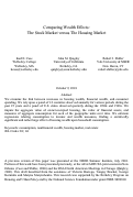 Cover page of Comparing Wealth Effects:  The Stock Market versus The Housing Market