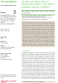 Cover page: The direct and indirect effects of environmental toxicants on the health of bumblebees and their microbiomes