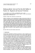 Cover page: Methanesulfonic acid and non-sea-salt sulfate in pacific air: Regional and seasonal variations