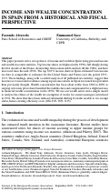 Cover page: Income and Wealth Concentration in Spain from a Historical and Fiscal Perspective