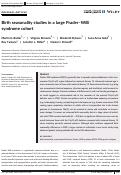 Cover page: Birth seasonality studies in a large Prader–Willi syndrome cohort