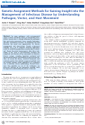 Cover page: Genetic Assignment Methods for Gaining Insight into the Management of Infectious Disease by Understanding Pathogen, Vector, and Host Movement