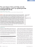 Cover page: The casein kinases Yck1p and Yck2p act in the secretory pathway, in part, by regulating the Rab exchange factor Sec2p