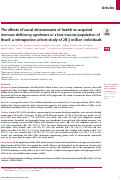 Cover page: The effects of social determinants of health on acquired immune deficiency syndrome in a low-income population of Brazil: a retrospective cohort study of 28.3 million individuals.