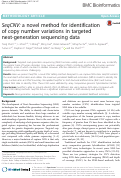 Cover page: SeqCNV: a novel method for identification of copy number variations in targeted next-generation sequencing data.