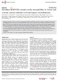 Cover page: Germline RAD51B variants confer susceptibility to breast and ovarian cancers deficient in homologous recombination