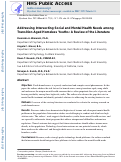 Cover page: Addressing Intersecting Social and Mental Health Needs Among Transition-Age Homeless Youths: A Review of the Literature