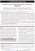 Cover page: Molecular Basis of Hypokalemia-Induced Ventricular Fibrillation.