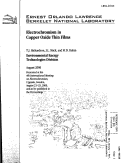 Cover page: Electrochromism in Copper Oxide Thin Films