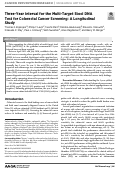 Cover page: Three-Year Interval for the Multi-Target Stool DNA Test for Colorectal Cancer Screening: A Longitudinal Study