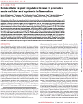 Cover page: Extracellular signal–regulated kinase 5 promotes acute cellular and systemic inflammation