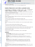 Cover page: Quality of tuberculosis care in India: a systematic review.