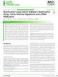 Cover page: Noninvasive Lung Cancer Subtype Classification Using Tumor-Derived Signatures and cfDNA Methylome