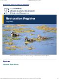 Cover page of UCSB Restoration Register - July 2024