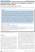 Cover page: ProteinHistorian: Tools for the Comparative Analysis of Eukaryote Protein Origin