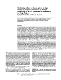 Cover page: The binding affinity of human IgG for its high affinity Fc receptor is determined by multiple amino acids in the CH2 domain and is modulated by the hinge region.