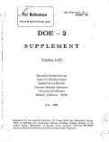 Cover page: DOE-2 REFERENCE MANUAL