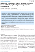 Cover page: Differential Recruitment of Brain Networks following Route and Cartographic Map Learning of Spatial Environments