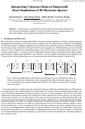 Cover page: Interpreting coherence beats in numerically exact simulations of 2D electronic spectra