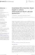 Cover page: Endothelial KCa channels: Novel targets to reduce atherosclerosis-driven vascular dysfunction