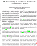 Cover page: On the Feasibility of Infrastructure Assistance to Autonomous UAV Systems