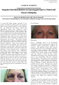 Cover page: Integrative East-West Medicine for Dysconjugate Gaze In a Patient with Graves’ Orbitopathy