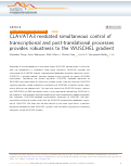 Cover page: CLAVATA3 mediated simultaneous control of transcriptional and post-translational processes provides robustness to the WUSCHEL gradient