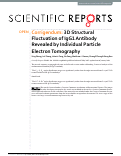 Cover page: Erratum: Corrigendum: 3D Structural Fluctuation of IgG1 Antibody Revealed by Individual Particle Electron Tomography