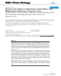 Cover page: Detection and validation of single feature polymorphisms using RNA expression data from a rice genome array