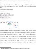 Cover page: Covalently Linked Plasticizers: Triazole Analogues of Phthalate Plasticizers Prepared by Mild Copper-Free â��Clickâ�� Reactions with Azide-Functionalized PVC