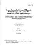 Cover page: Power Tests of a String of Magnets Comprising a Full Cell of the Superconducting Super Collider