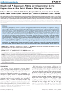 Cover page: Bisphenol A Exposure Alters Developmental Gene Expression in the Fetal Rhesus Macaque Uterus