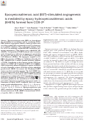 Cover page: Epoxyeicosatrienoic acid (EET)-stimulated angiogenesis is mediated by epoxy hydroxyeicosatrienoic acids (EHETs) formed from COX-2