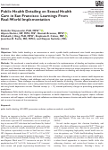 Cover page: Public Health Detailing on Sexual Health Care in San Francisco: Learnings From Real-World Implementation.