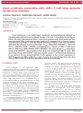 Cover page: Good syndrome presenting with CD8+ T-Cell large granular lymphocyte leukemia