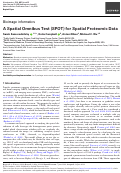 Cover page: A Spatial Omnibus Test (SPOT) for Spatial Proteomic Data.