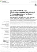 Cover page: Production of PHB From CO2-Derived Acetate With Minimal Processing Assessed for Space Biomanufacturing