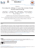Cover page: Overcoming the challenges of cancer drug resistance through bacterial‐mediated therapy