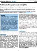 Cover page: Oral lichen sclerosus: a rare case and update