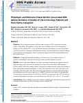 Cover page: Phenotypic and molecular characteristics associated with various domains of quality of life in oncology patients and their family caregivers