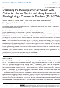 Cover page: Describing the Patient Journey of Women with Claims for Uterine Fibroids and Heavy Menstrual Bleeding Using a Commercial Database (2011-2020).