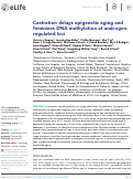 Cover page: Castration delays epigenetic aging and feminizes DNA methylation at androgen-regulated loci