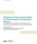 Cover page of Bridging the Gap: Gender Equity in Transportation for Unhoused Women