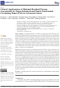 Cover page: Clinical Applications of Minimal Residual Disease Assessments by Tumor-Informed and Tumor-Uninformed Circulating Tumor DNA in Colorectal Cancer