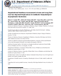 Cover page: Organizational readiness assessment in acute and long-term care has important implications for antibiotic stewardship for asymptomatic bacteriuria